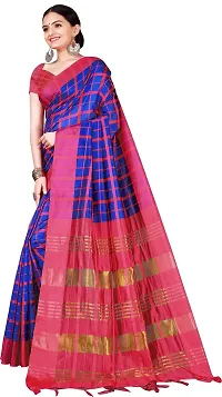 Beautiful Cotton Silk Saree with Blouse piece-thumb2