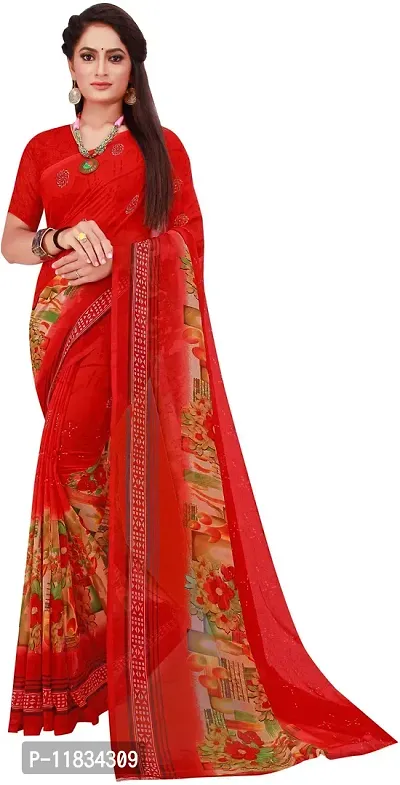 Beautiful Georgette Saree with Blouse Piece Pack Of 2-thumb2