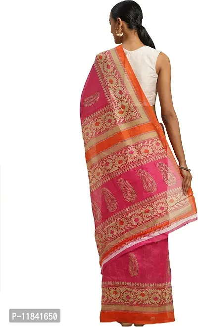 Beautiful Art Silk Saree with Blouse piece-thumb2