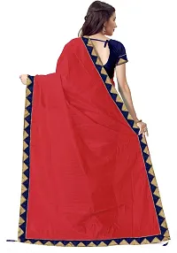 Beautiful Art Silk Saree with Blouse piece-thumb1