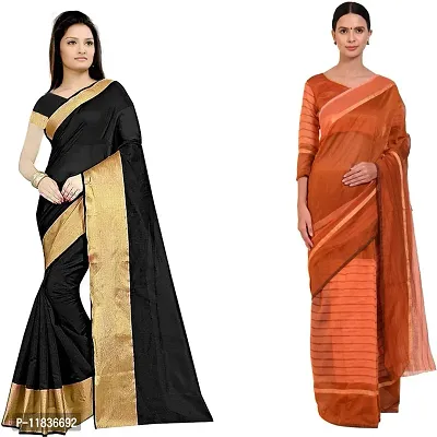 Beautiful Georgette Saree with Blouse Piece Pack Of 2-thumb0