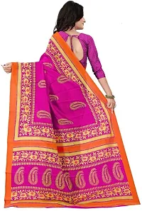 Beautiful Art Silk Saree with Blouse piece-thumb1