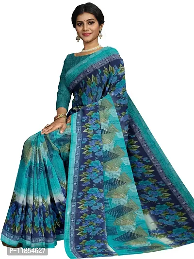 Beautiful Georgette Saree with Blouse piece-thumb0