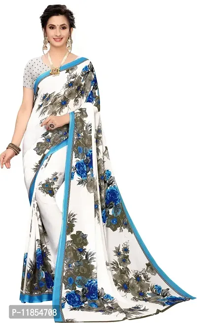 Beautiful Georgette Saree with Blouse piece-thumb0