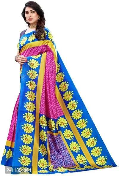 Beautiful Art Silk Saree with Blouse piece-thumb2