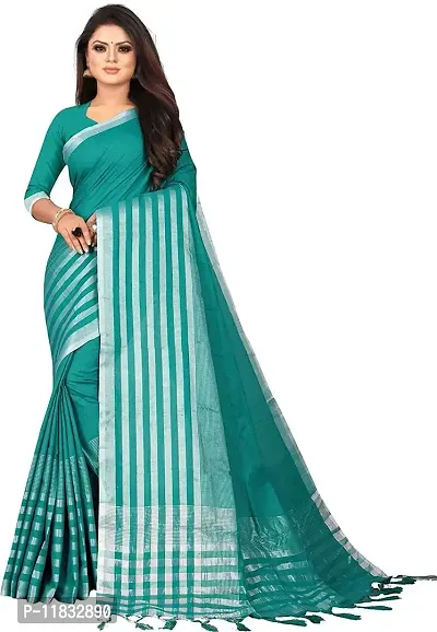 Beautiful Art Silk Saree with Blouse Piece-thumb0