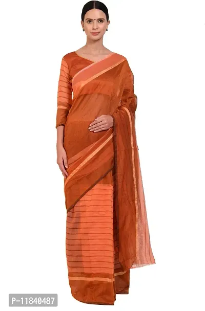 Beautiful Cotton Blend Saree with Blouse piece-thumb0