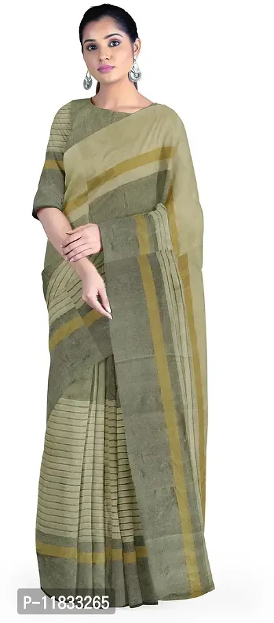 Beautiful Cotton Silk Saree with Blouse Piece-thumb0