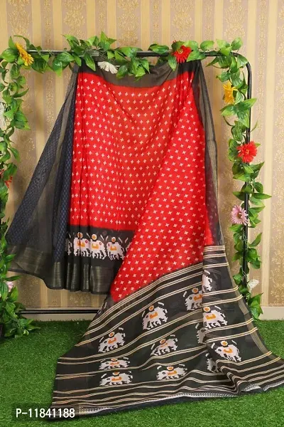 Beautiful Art Silk Saree with Blouse piece-thumb0