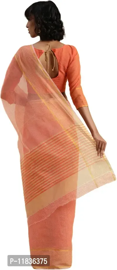 Beautiful Cotton Blend Saree with Blouse Piece-thumb2