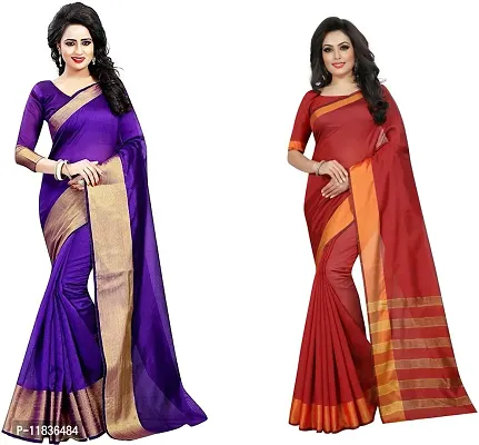 Beautiful Georgette Saree with Blouse Piece Pack Of 2-thumb0