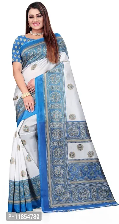 Beautiful Art Silk Saree with Blouse piece-thumb0