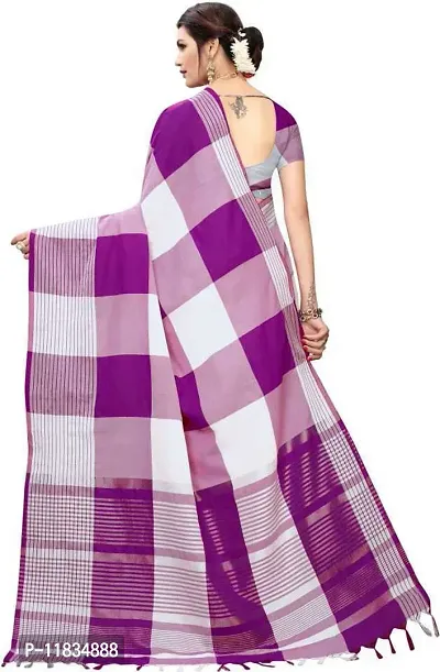 Beautiful Cotton Silk Saree with Blouse Piece-thumb2