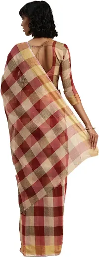 Beautiful Cotton Blend Saree with Blouse Piece-thumb1