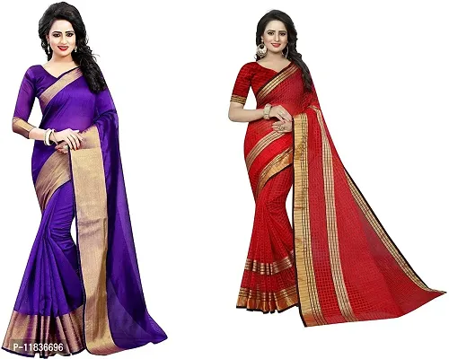 Beautiful Georgette Saree with Blouse Piece Pack Of 2-thumb0