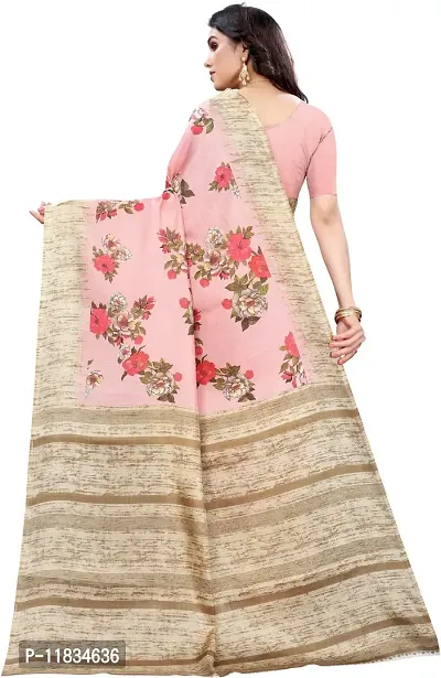 Beautiful Art Silk Saree with Blouse Piece-thumb2