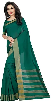 Beautiful Cotton Silk Saree with Blouse piece-thumb1