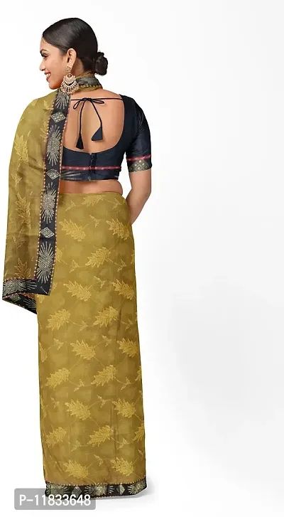 Beautiful Lycra Saree with Blouse Piece-thumb2