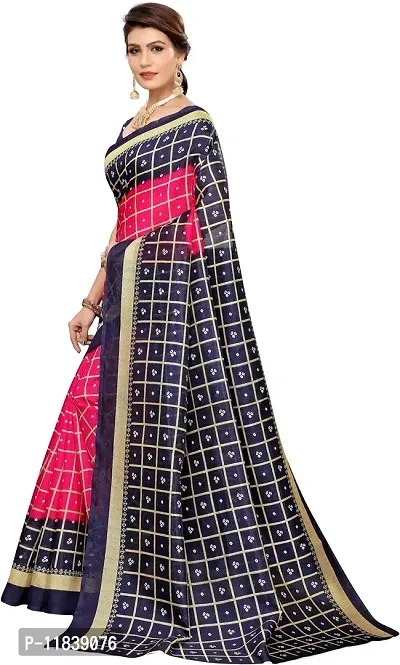 Beautiful Art Silk Saree with Blouse Piece-thumb2