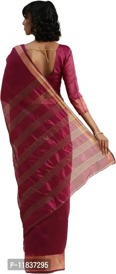 Beautiful Art Silk Saree with Blouse Piece-thumb2