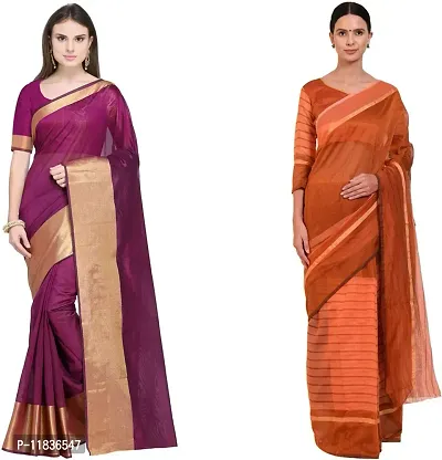 Beautiful Georgette Saree with Blouse Piece Pack Of 2-thumb0