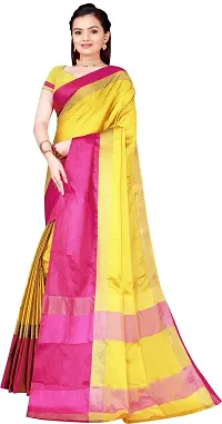 Beautiful Cotton Silk Saree with Blouse piece-thumb2