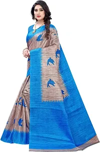 Beautiful Art Silk Saree with Blouse Piece-thumb1