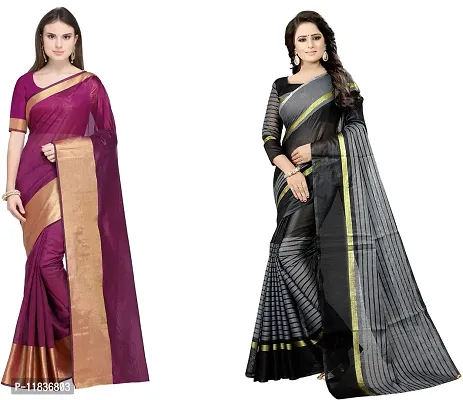 Beautiful Georgette Saree with Blouse Piece Pack Of 2-thumb0