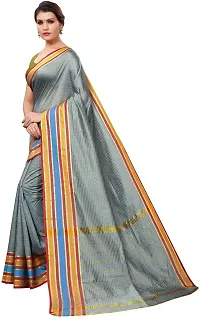 Beautiful Cotton Silk Saree with Blouse piece-thumb2