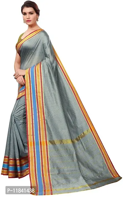 Beautiful Cotton Silk Saree with Blouse piece-thumb3