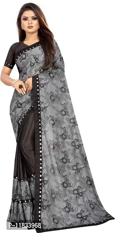 Beautiful Lycra Saree with Blouse Piece