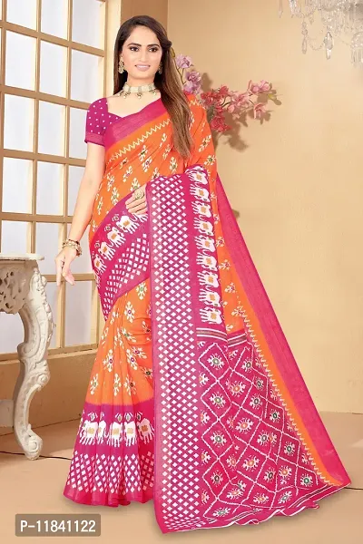 Beautiful Art Silk Saree with Blouse piece-thumb0