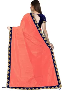 Beautiful Art Silk Saree with Blouse Piece-thumb1