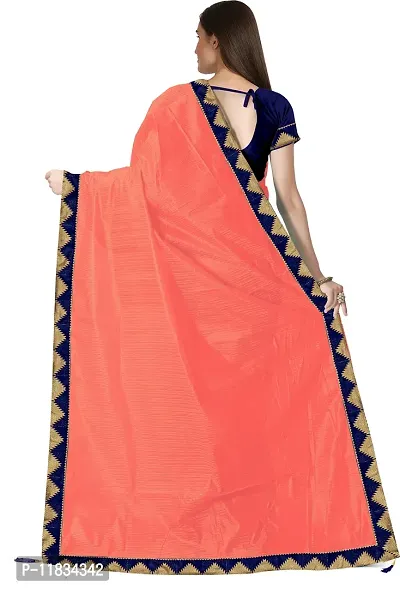 Beautiful Art Silk Saree with Blouse Piece-thumb2