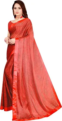 Beautiful Lycra Saree with Blouse Piece-thumb1