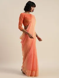 Beautiful Cotton Blend Saree with Blouse piece-thumb2