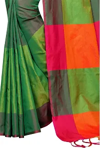 Beautiful Cotton Silk Saree with Blouse Piece-thumb1