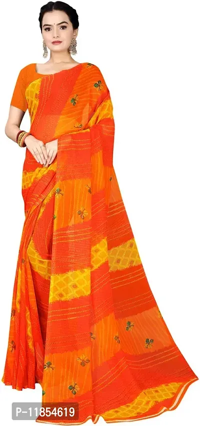 Beautiful Georgette Saree with Blouse piece-thumb0