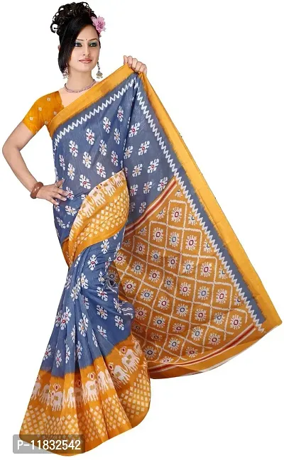 Beautiful Art Silk Saree with Blouse Piece-thumb0