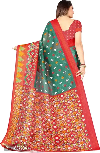 Beautiful Art Silk Saree with Blouse Piece-thumb2