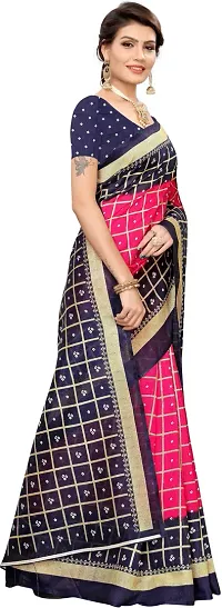 Beautiful Art Silk Saree with Blouse piece-thumb2