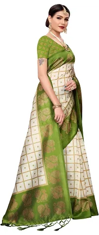 Beautiful Art Silk Saree with Blouse piece-thumb2