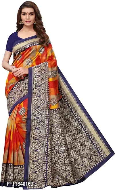 Beautiful Art Silk Saree with Blouse piece