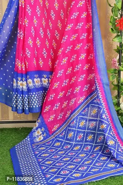 Beautiful Art Silk Saree with Blouse Piece-thumb2