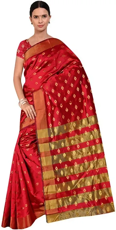 Beautiful Art Silk Saree with Blouse piece