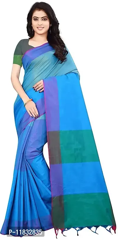 Beautiful Art Silk Saree with Blouse Piece-thumb0