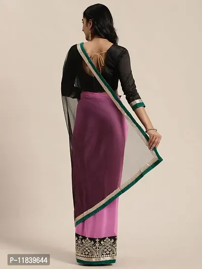 Beautiful Art Silk Saree with Blouse piece-thumb3