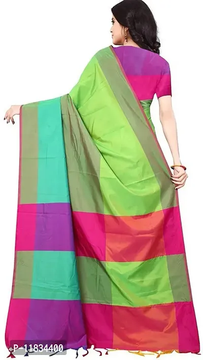 Beautiful Silk Blend Saree with Blouse Piece-thumb2