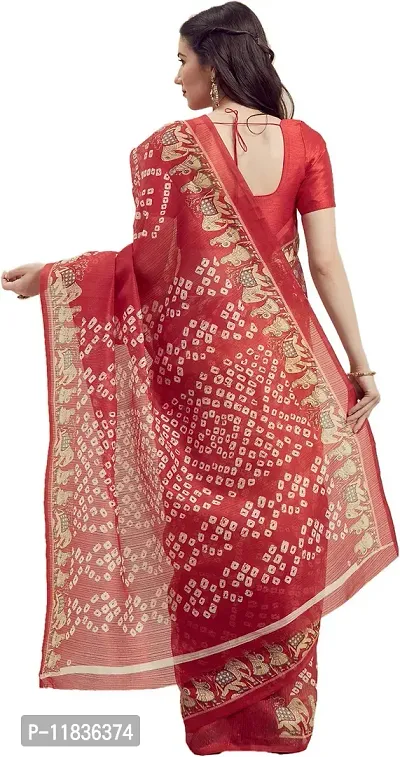 Beautiful Art Silk Saree with Blouse Piece-thumb2