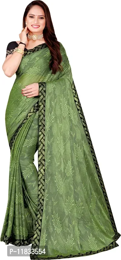 Beautiful Lycra Saree with Blouse Piece-thumb0